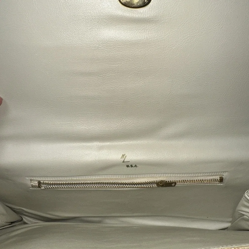Vintage Harry Levine Straw Clutch Purse With Gold Hardware